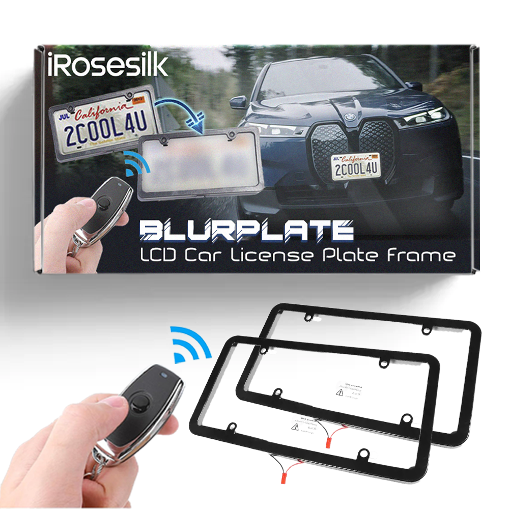 iRosesilk™ Ultra Cadre de Plaque d'Immatriculation de Voiture LCD BlurPlate