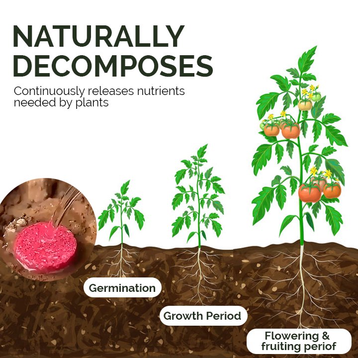 iRosesilk™ Comprimés d'engrais organiques universels pour le jardinage domestique